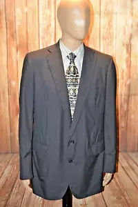 Holland & Sherry Men Savile Row London Wool Charcoal Sports Coat Sz 44L - Picture 1 of 12