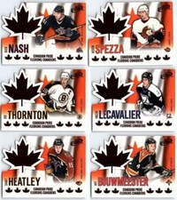 2003-04 MCDONALD'S PACIFIC CANADIAN PRIDE CARDS - PICK SINGLES - FINISH SET