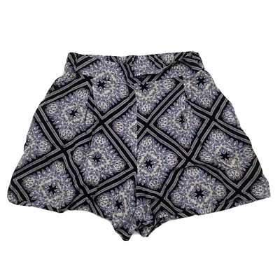 Pantalones Cortos H&M Talla 10 Informales Fluidos Azul Multicolor Para Mujer Foto 1 de 4