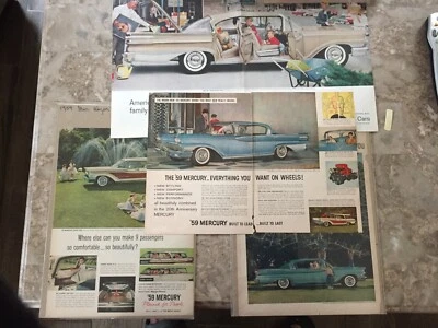 Lot of 4 1959 Mercury Montclair Park Lane Colony Park Wagon*Original* FOMOC ad - Image 1 of 4
