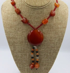 ACHAT UND KARNEOL HALSKETTE - Bild 1 von 9