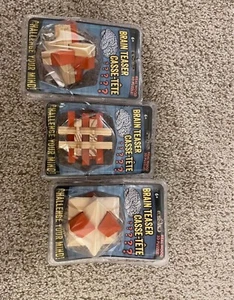 Brain Teaser Casse-tete Mind-challenging Real Wood 3d Wooden Puzzle - Picture 1 of 5