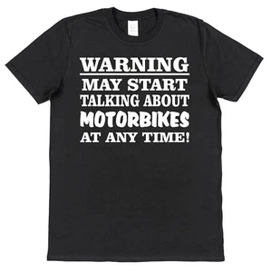 Warnung sprechende Motorräder T-Shirt für Biker T-Shirt lustig Geschenk für Motorradfahrer - Bild 1 von 2