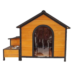 Casa para Perros Usable y Fuerte con Dos Cuencos de Metal para Parque Infantil Impermeable - Imagen 1 de 5
