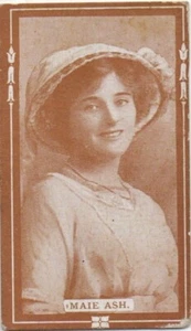 B.A.T. CIGARETTE CARD ACTRESSES PLAIN BACK UN-NUMBERED 1910 MAIE ASH (2) - Picture 1 of 2