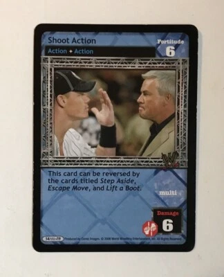Shoot Action action card for WWE WWF Raw Deal card game ccg - Image 1 of 4