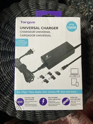 Laptop Universal Charger 100W Apple Dell Lenovo HP Acer extra long power supply - Image 1 of 2