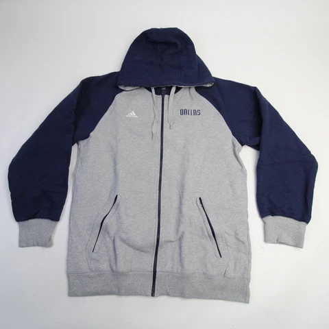 Dallas Mavericks adidas NBA Authentics Jacket Men's Gray/Navy Used Cover