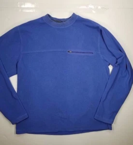 Suéter L.L.Bean Talla M Polar Capa Base Cremallera Bolsillo Cuello Redondo Pullover Azul Para Hombres - Imagen 1 de 6