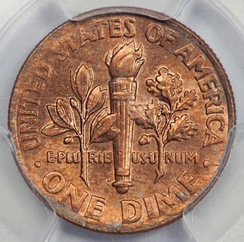 2002 PCGS MS64 Missing Clad Layer Dime Mint Error Super Rare Date Cover