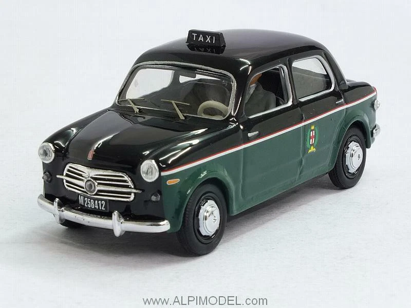 Fiat 1100 Taxi di Milano 1956 with figurine 1:43 RIO 4408P - Immagine 1 di 1