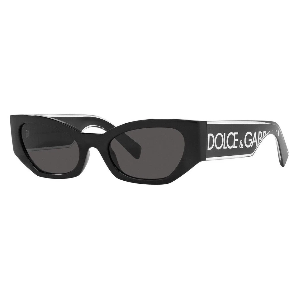 Dolce&Gabbana DG6186 501/87 52 Women's Cat Eye Sunglasses - Black/Gray