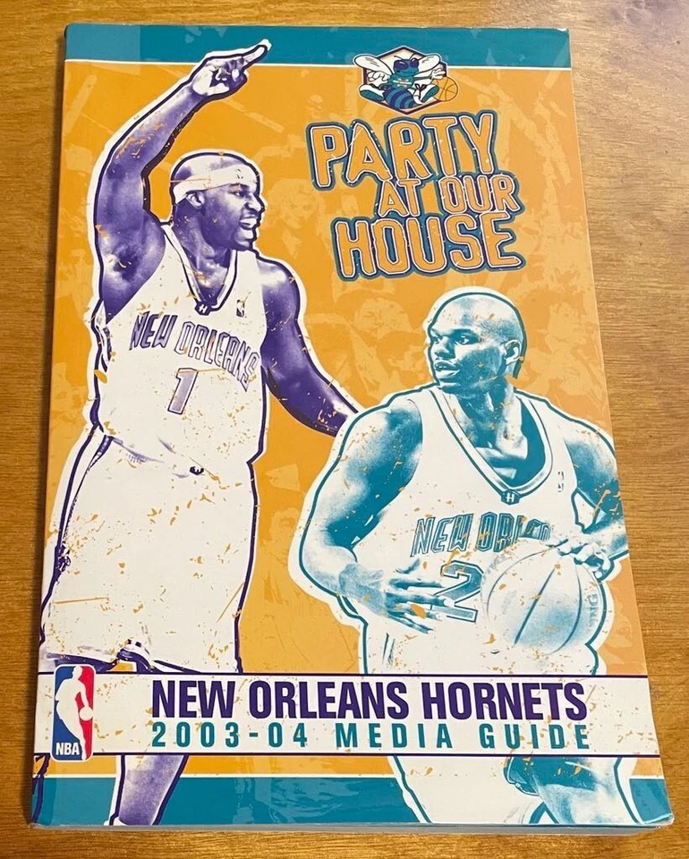 NEW ORLEANS HORNETS MEDIA GUIDE 2003/04 BARON DAVIS,JAMAL MASHBURN, DAVID WEST - Image 1 of 2