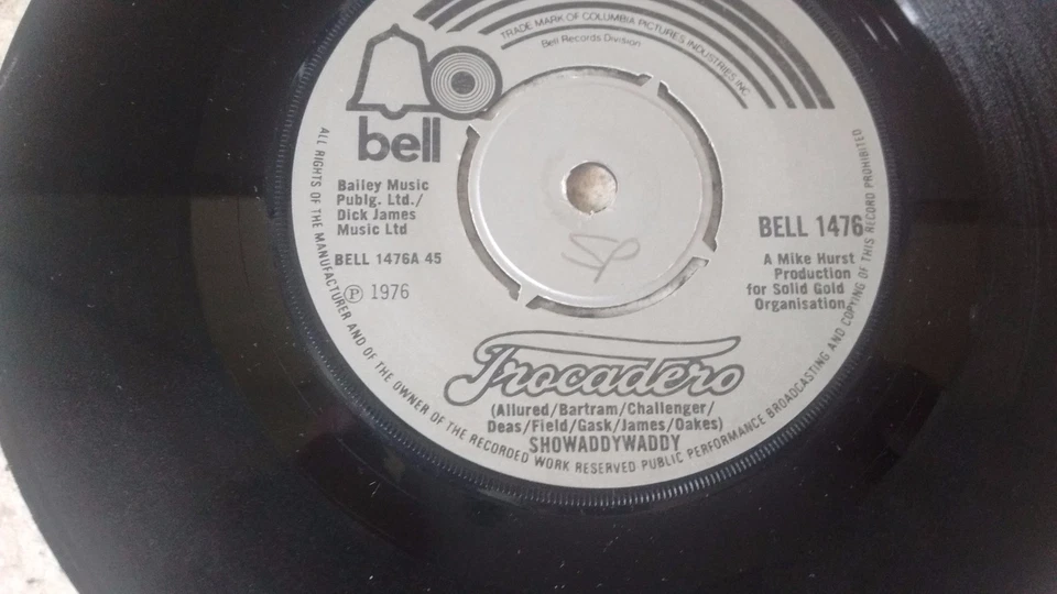 SHOWADDYWADDY TROCADERO 1976 BELL RECORDS UK 7" 45 BELL 1476 - Image 1 of 1