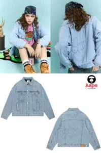 Aape By A Bathing Ape Women's Denim Jacket 2024 FW Model AAPJKW7688XXN Japan - Picture 1 of 8