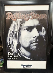 Nirvana Kurt Cobain 1967-1994 Rolling Stone Poster FRAMED 2020 Trends Int Rare - Picture 1 of 4