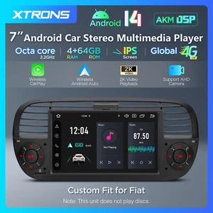 CarPlay Android 14 8Core 4+64GB FCar Stereo Radio GPS Navi or Fiat 500 2007-2015 - Picture 1 of 19