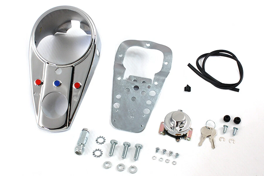 Kit de panel de tablero cromado de tres luces para Harley Davidson Foto 1 de 1