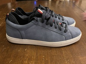 Tommy Hilfiger 蓝色反绒皮男士休闲鞋| eBay
