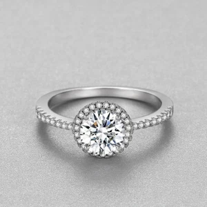 1.25ct Round Cut Cubic Zirconia Band 925 Sterling Silver Women's Ring Jewelry - Picture 1 of 6