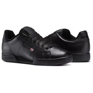 Hombres Reebok Clásico Cuero NPC II Zapatos Tenis Talla 11 Negro Rojo 6836 - Imagen 1 de 21