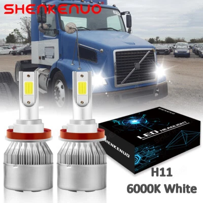 H11 72W 16000LM LED Headlamp Low Beam Kit For Volvo VNL VNM 630 670 730 780 - Image 1 of 4