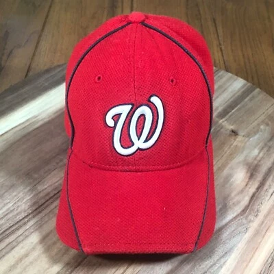 Gorra de béisbol New Era 39Thirty de los Washington Nationals para hombre pequeña-mediana ajustada sombrero rojo Foto 1 de 4