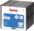 Hama 51167 Slim CD Schmucketui, 25er Pack, transparent/schwarz