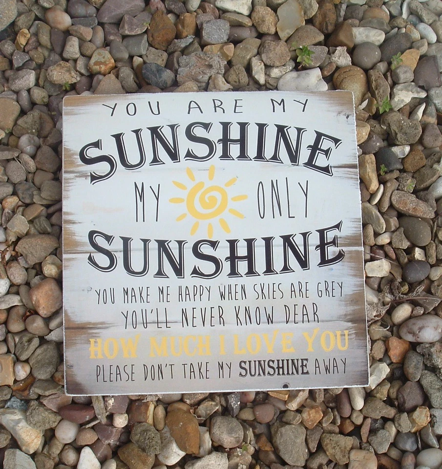 You are my sunshine nursery playroom sign rustic plaque sign 8x8 - Image 1 of 1