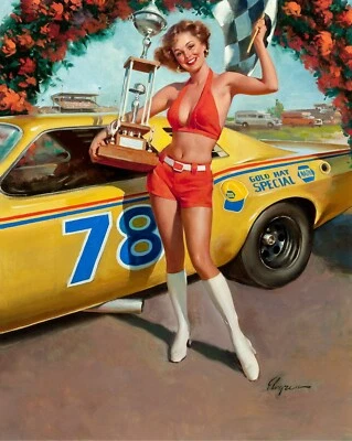 NEW Gil Elvgren Vintage Model Pin Up Girl Poster Art Print Canvas Free Shipping - Image 1 of 3