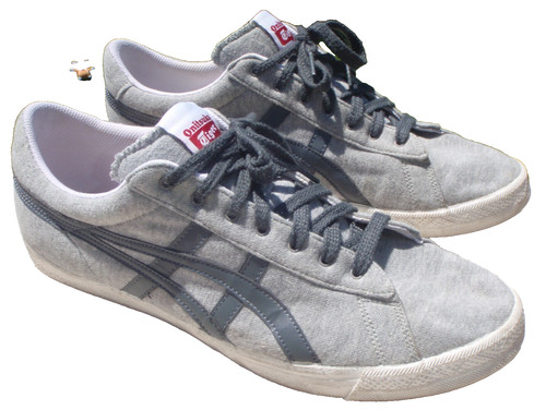 ASICS Onitsuka Tiger D1JOL Uomo 12 46 5 Fibra Naturale Panno Cotone Grigio Bianco D1J0L