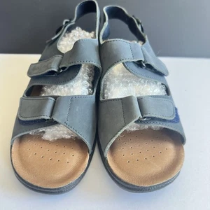 Fly Flot Italian Sandals US 9.5 EU 41 Gray Comfort Anatomic Sling Back Shoes - Picture 1 of 13