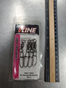P-Line Size 6 Ball Bearing Swivel with Coastlock 199lb Test - 4pc - Picture 1 of 3