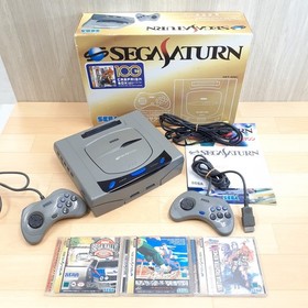 Sega Saturn console with Box 3 games & 2 controllers 1 million units Campain JPN