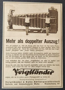 1. Voigtländer Kamera Camera Werbeanzeige Werbung Reklame 1929 - Bild 1 von 1