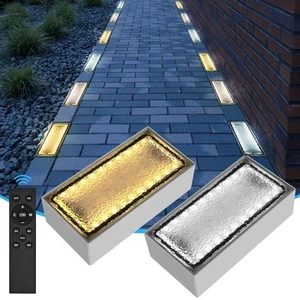 Solar Paver Lights IP67 Waterproof Brick Pathway Light Outdoor, 4x8 Recessed ... - Picture 1 of 9