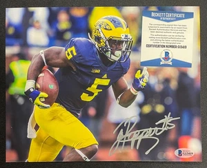 JABRILL PEPPERS SIGNED 8x10 PHOTO MICHIGAN WOLVERINES BAS BECKETT COA  - Picture 1 of 1