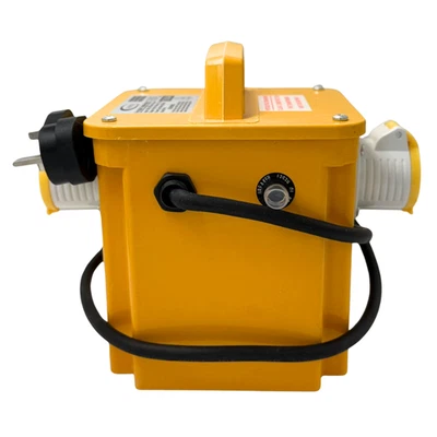 110V Transformer 1.5kVA Step Down 240V to 110V Twin 16A Sockets, IP44, 13A Plug - Image 1 of 4