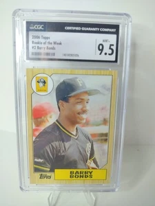 2006 Topps Barry Bonds Rookie Of The Week CGC 9.5 Mint - Picture 1 of 2