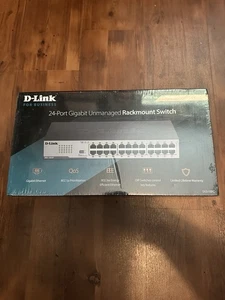 D-Link DGS-1024D 24-Port Gigabit Unmanaged Metal Desktop or Rackmount Switch - Afbeelding 1 van 2