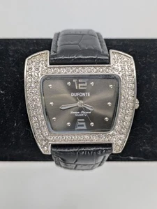 Swavorski Crystals | Dufonte - Lucien Piccard | 73010BK | Japan Movt WORN Strap - Picture 1 of 13