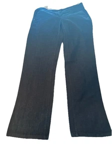 Ann Taylor Size 6 The Trouser Wide Leg High Rise Dark Denim Jeans Margo Waist - Picture 1 of 14