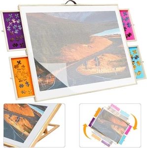 Zexarux 1500 Piece 2-in-1 Tilting & Spinning Puzzle Board Table with Storage - Picture 1 of 7