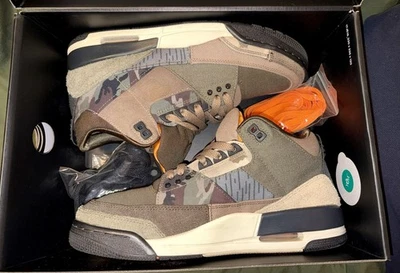 Jordan 3 Patchwork  Mens 8 olive green camo real tree  - Image 1 of 4