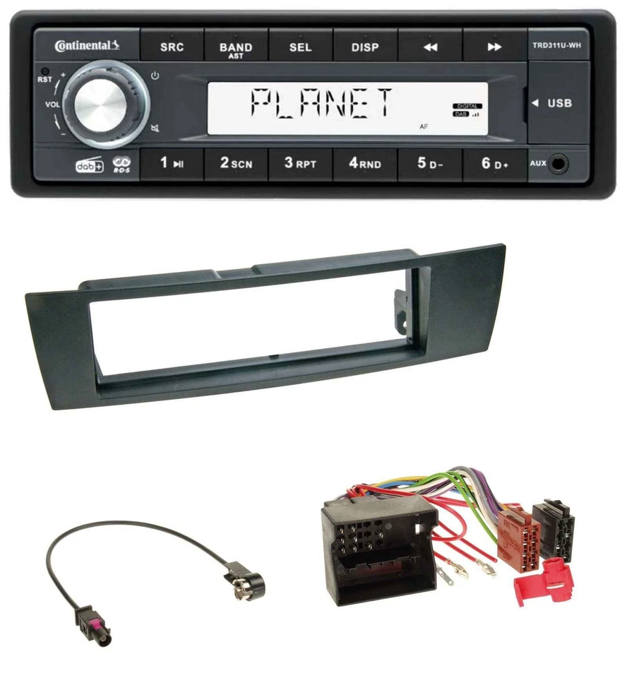 Continental MP3 AUX USB DAB 1DIN Autoradio für BMW 1er E87 3er E90-3 X1 E84 Z4 E - Bild 1 von 4