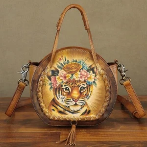 Genuine Leather Small Purse and Handbag Women Handmade Crossbody Shoulder Bag - Picture 1 of 9