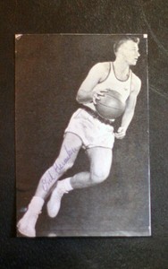 Autographed 3x5, Dick Garmaker, Minnesota and Minneapolis Lakers & NY Knicks, 19