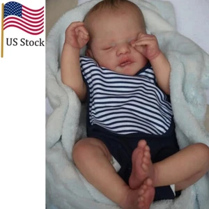 Cute Reborn Baby Dolls 19" Real Sleeping Newborn Doll Cloth Body GIFT Handmade - Picture 1 of 5