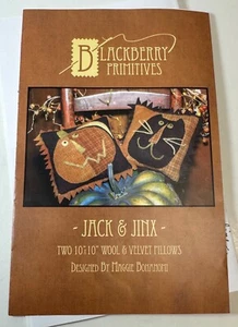 KIT cuscino lana Blackberry Primitives JACK & JINX con motivo ~ iniziato ~ Halloween - Foto 1 di 13