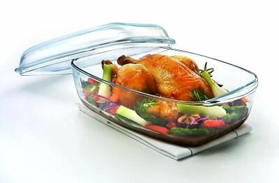 Pyrex Essentials Rectangular Casserole Bakeware 6.5 Litre with Lid - Image 1 of 3